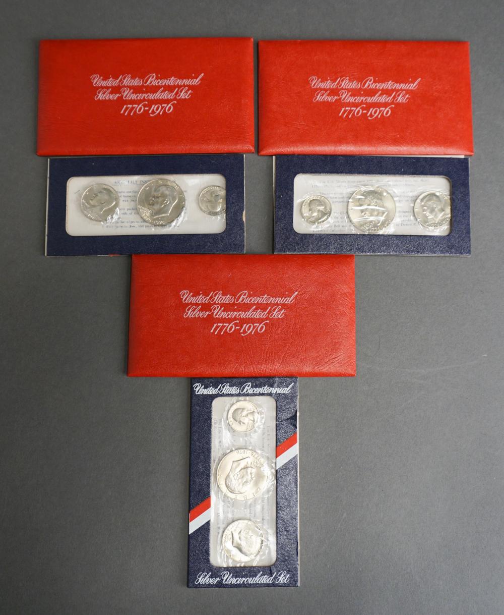 THREE US BICENTENNIAL SILVER UNCIRCULATED