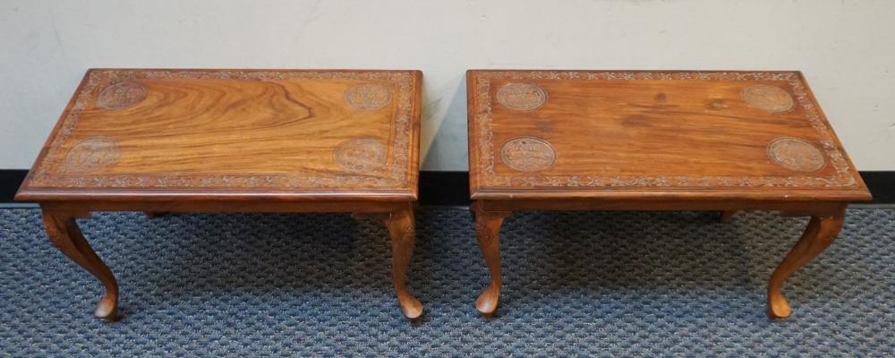 PAIR ANGLO INDIAN CARVED HARDWOOD 2e5287