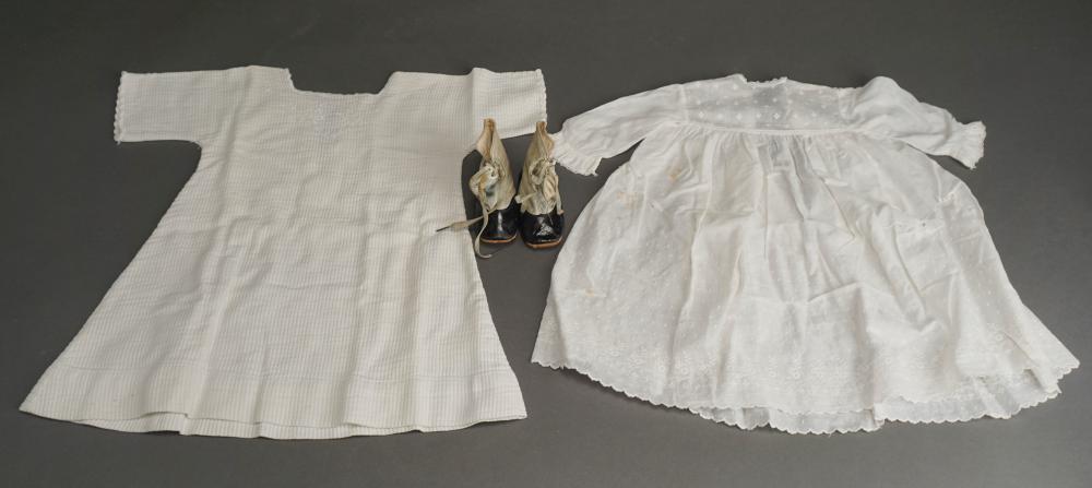 EARLY 20TH CENTURY BABY SHOES AND TWO