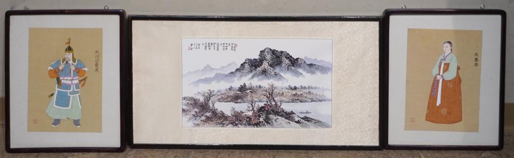 TWO CHINESE WATERCOLORS AND A COLOR 2e52e3