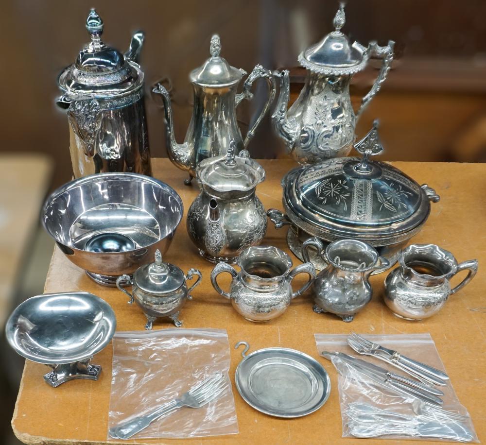 COLLECTION OF SILVER-PLATED AND