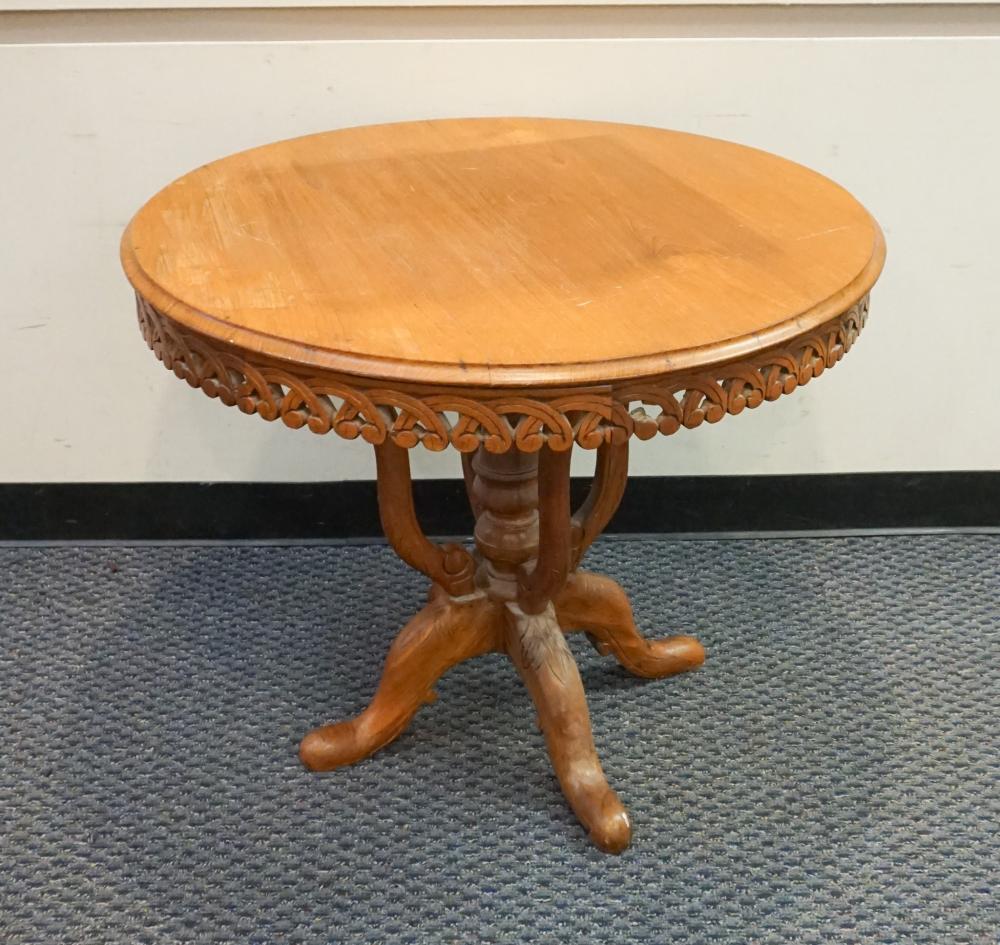 ANGLO-INDIAN HARDWOOD ROUND CENTER