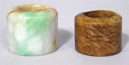 Two Chinese jade archer s rings 4a1ef