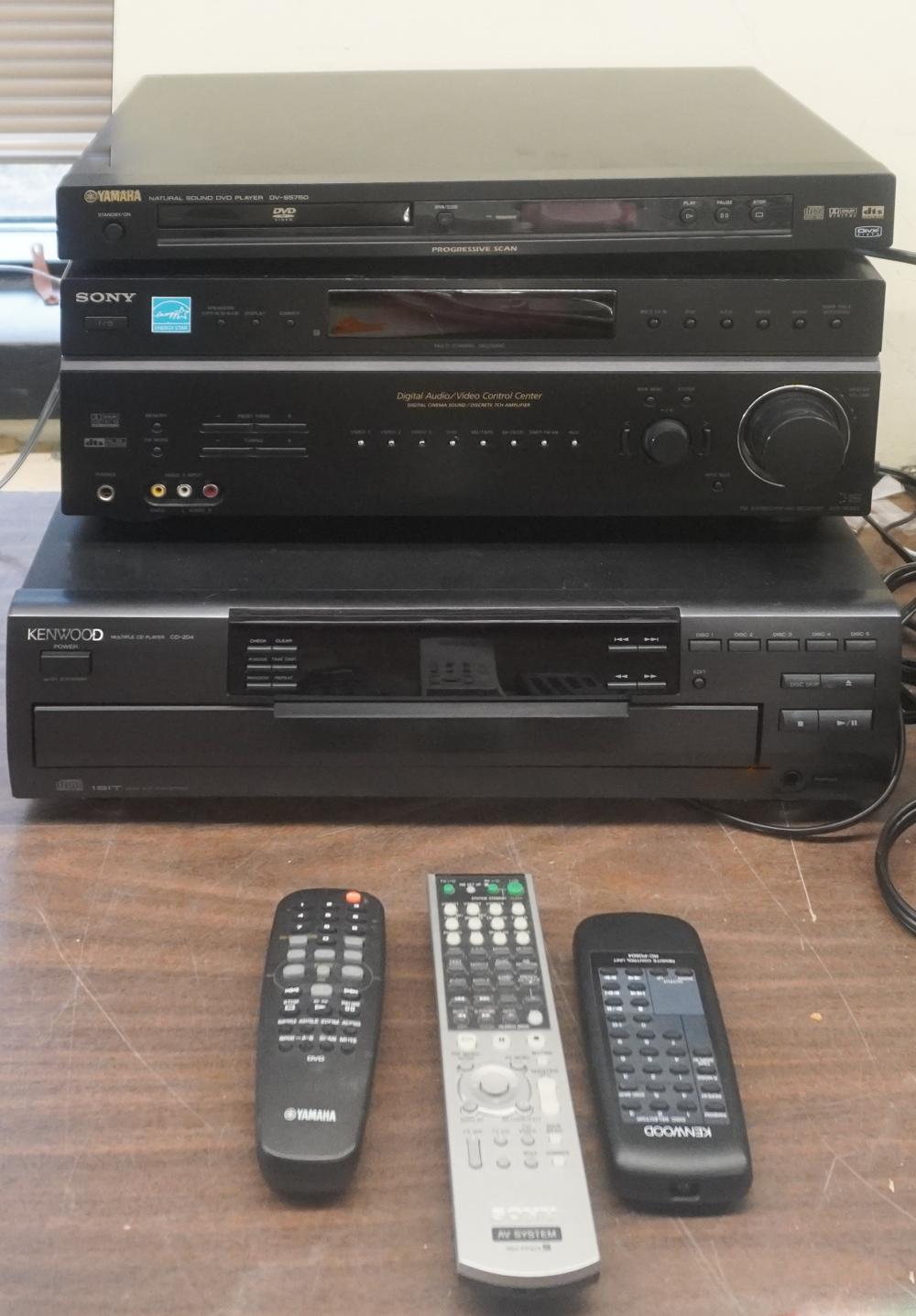 SONY AMPLIFIER, KENWOOD CD PLAYER