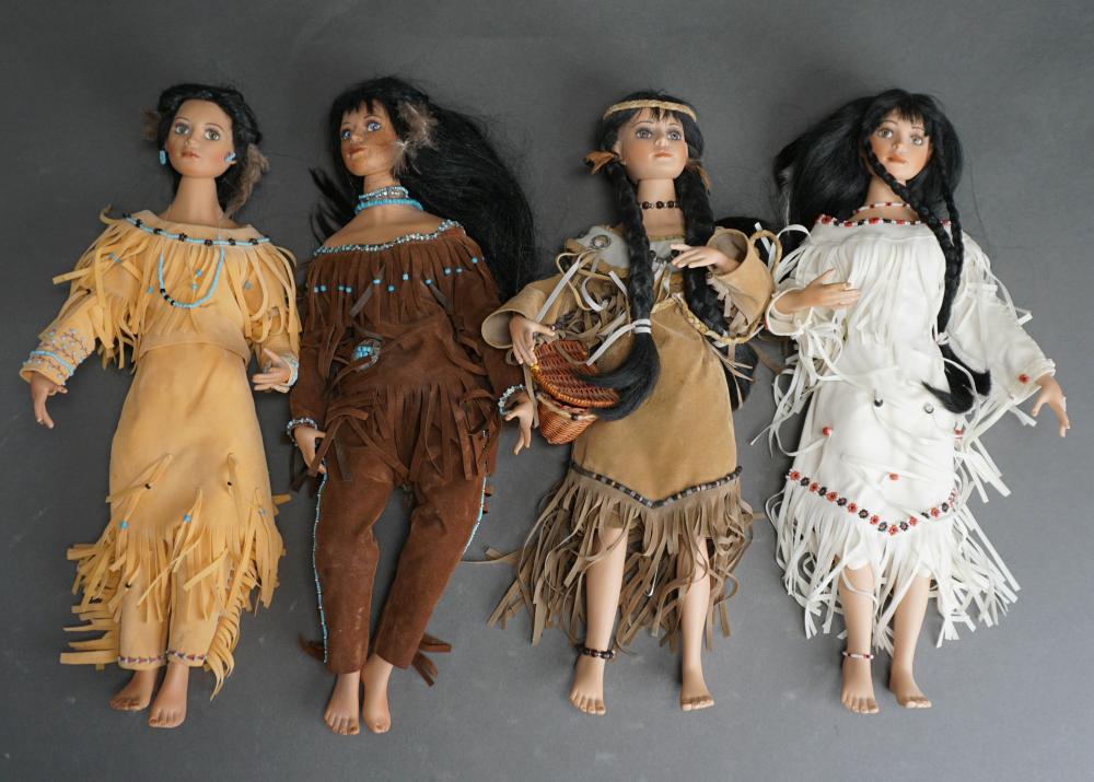 GROUP OF CERAMIC AMERICAN INDIAN DOLLSGroup