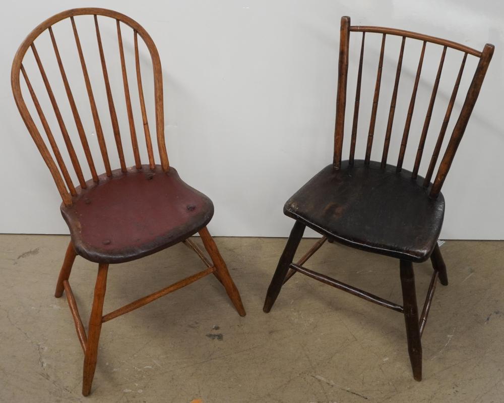 TWO WINDSOR MIXED WOOD CHAIRS H 2e54af