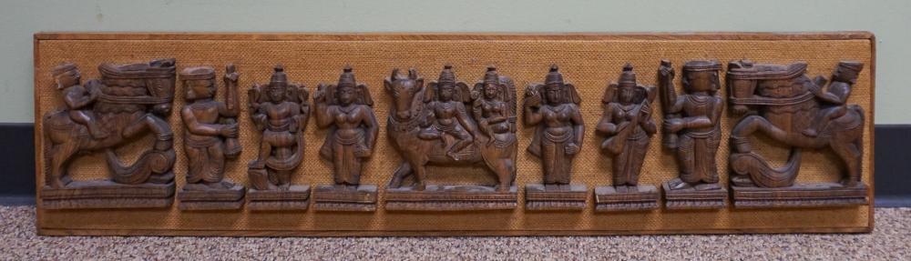 SOUTHEAST ASIAN, CARVED WOOD FIGURES,