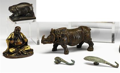 Five Chinese bronzes mostly 4a218