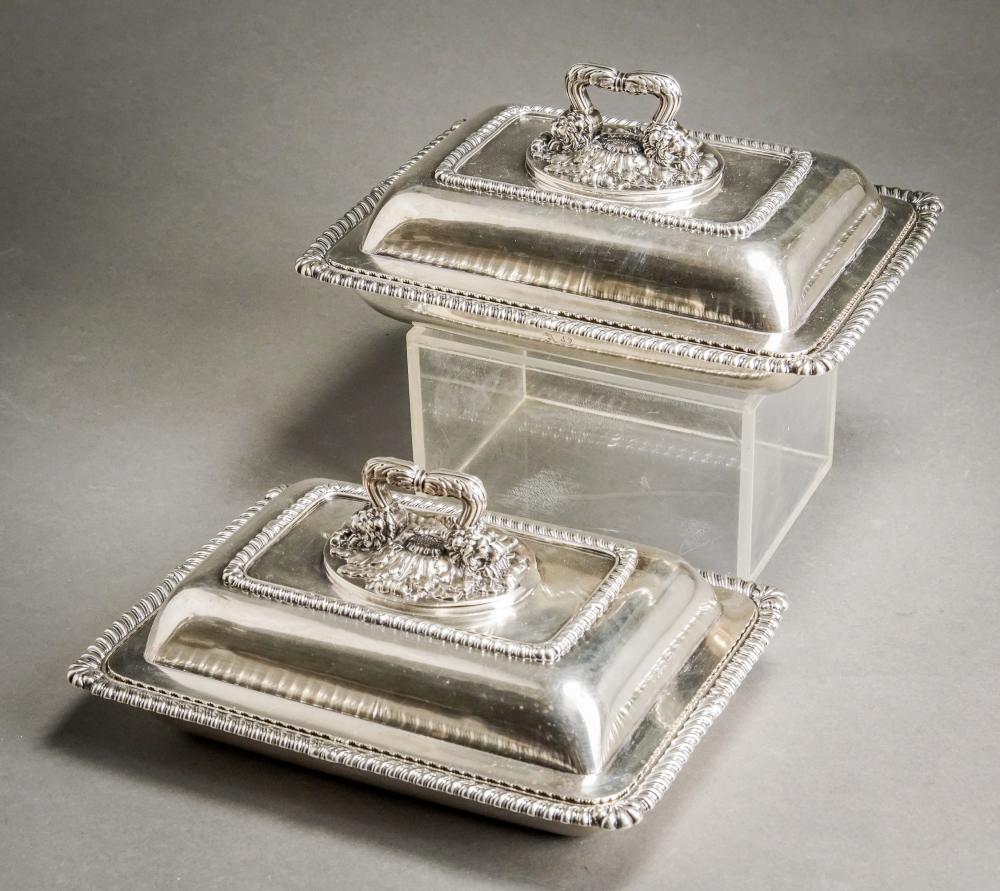 PAIR ENGLISH REGENCY SILVER COVERED 2e55ac