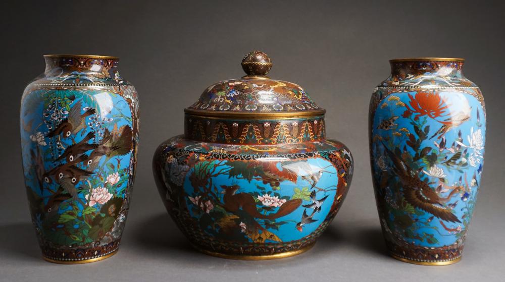 JAPANESE CLOISONNé ENAMEL COVERED JAR