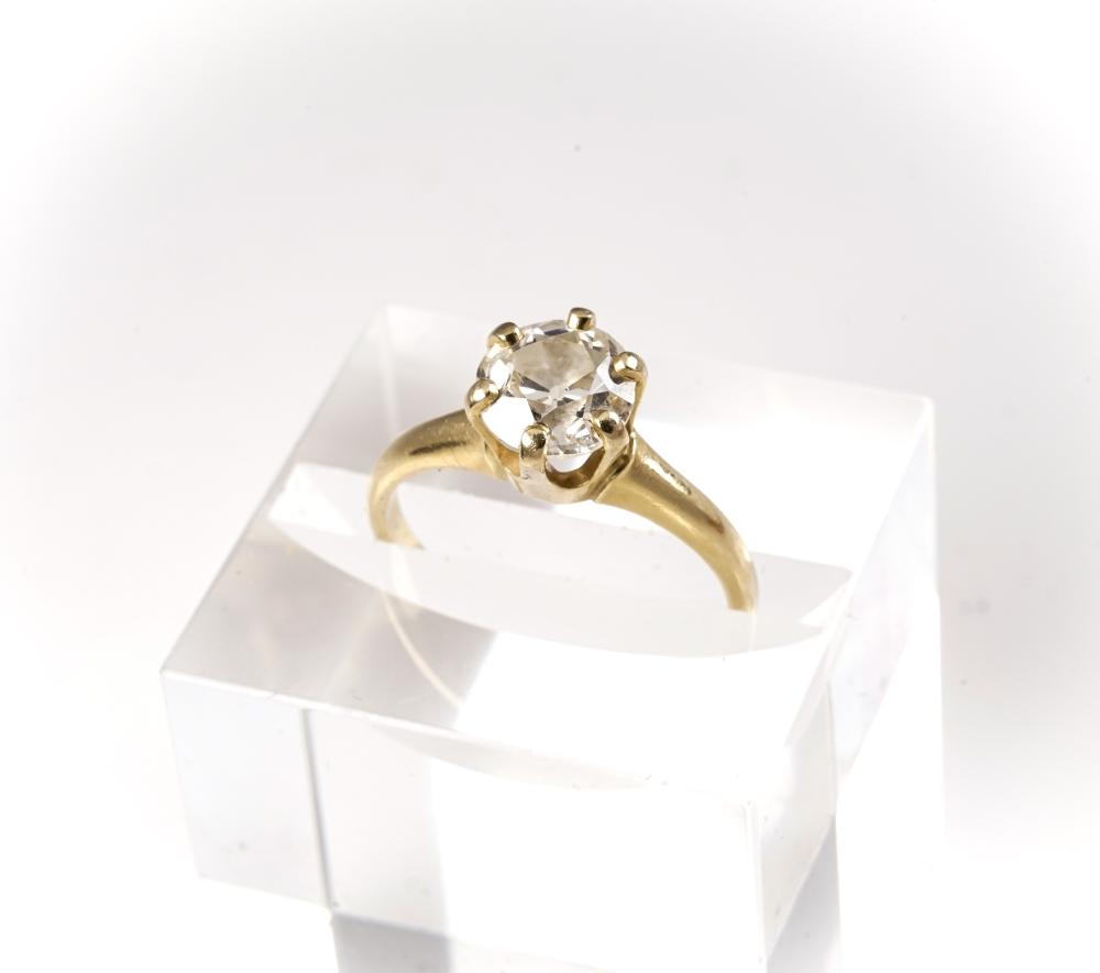 14-KARAT YELLOW-GOLD SOLITAIRE