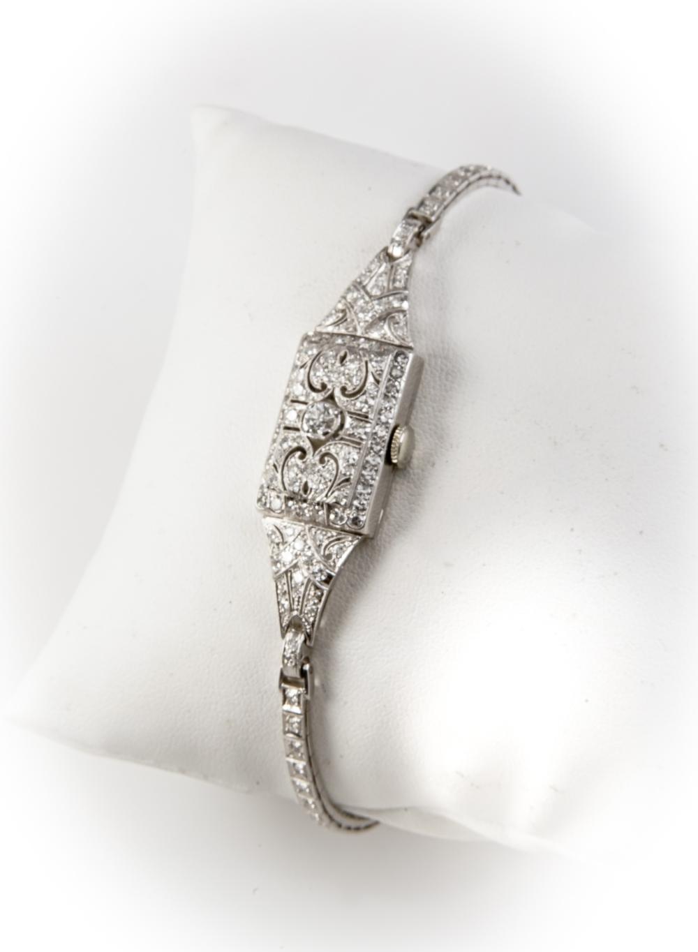 ART DECO PLATINUM AND DIAMOND 17 JEWEL 2e55dc