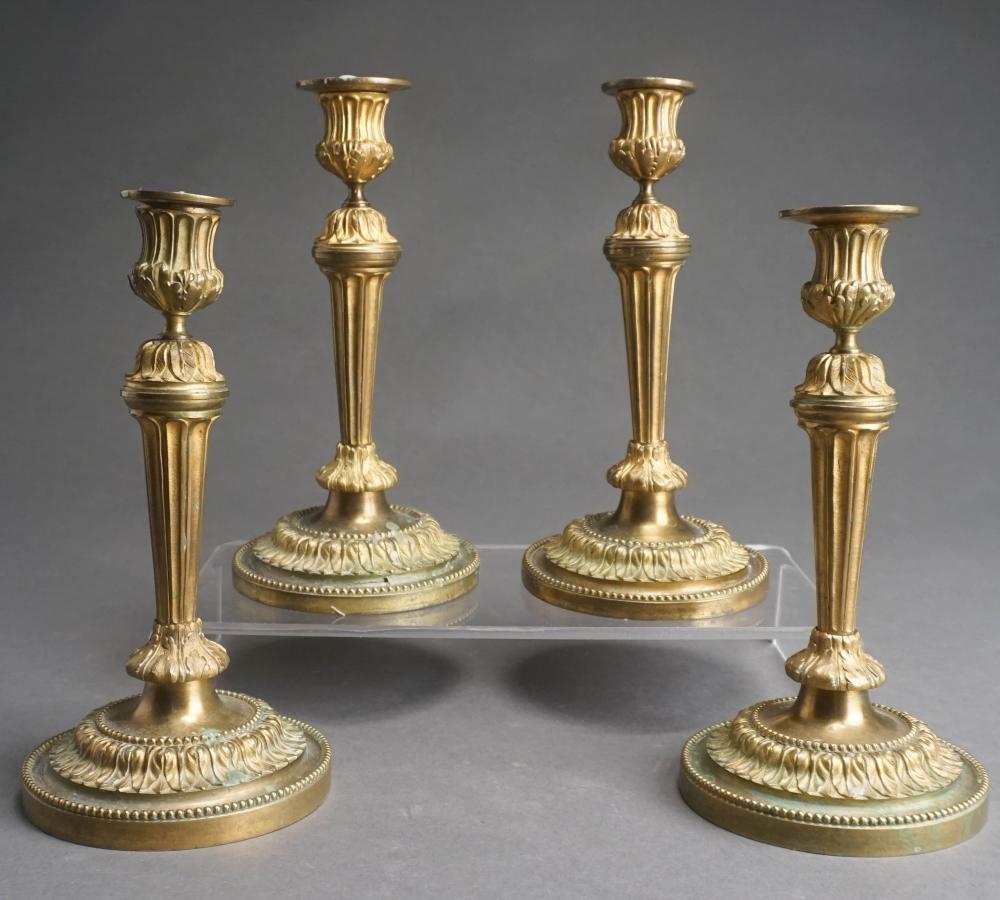 TWO PAIRS OF CHARLES X STYLE BRASS