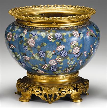 Fine Chinese cloisonne enamel gilt metal 4a243