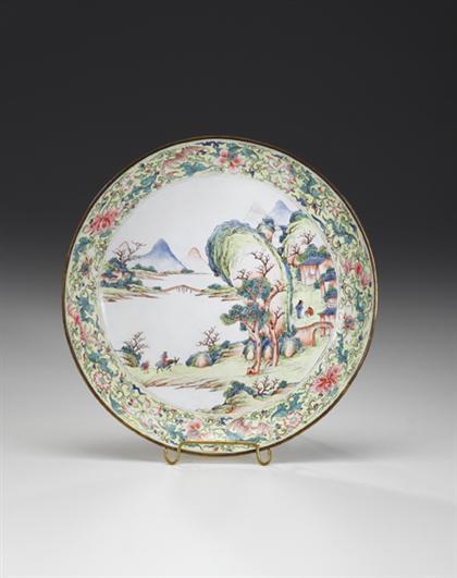 Fine Chinese Canton enamel plate 4a247