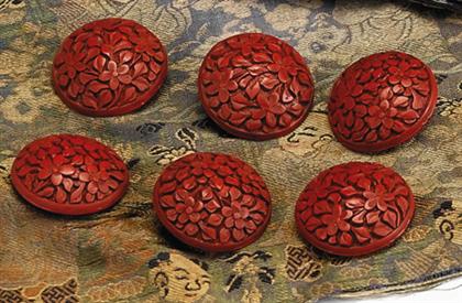 Six Chinese cinnabar lacquered 4a249