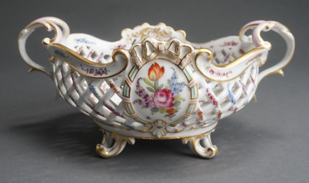 MEISSEN PARTIAL GILT AND FLORAL DECORATED