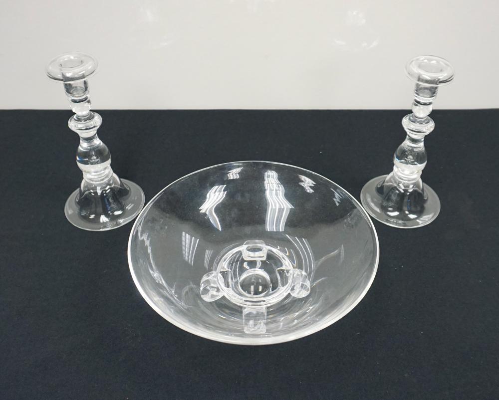 STEUBEN CRYSTAL FOOTED CENTERBOWL