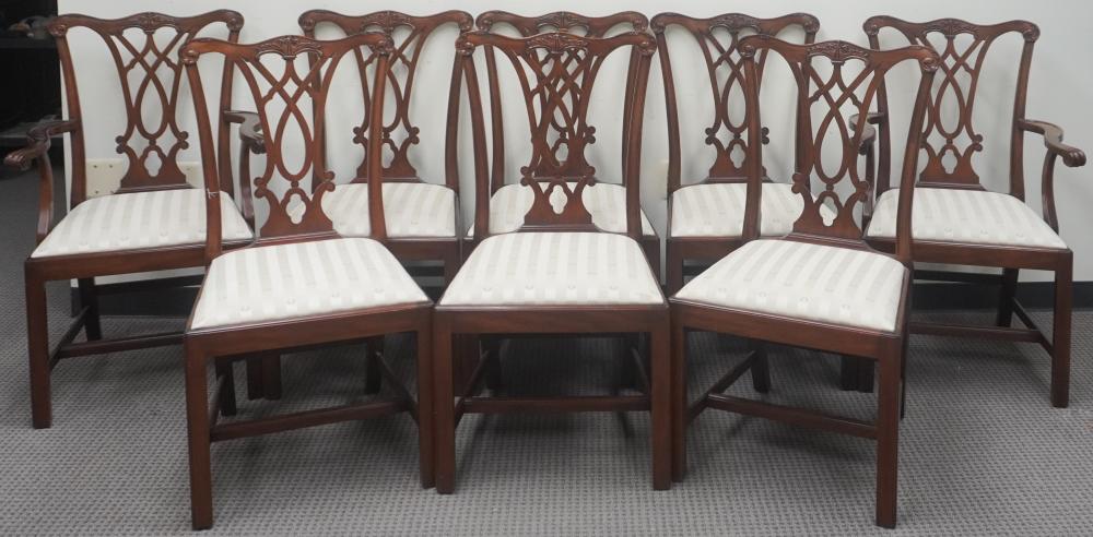 SET OF EIGHT HENKEL HARRIS UPHOLSTERED