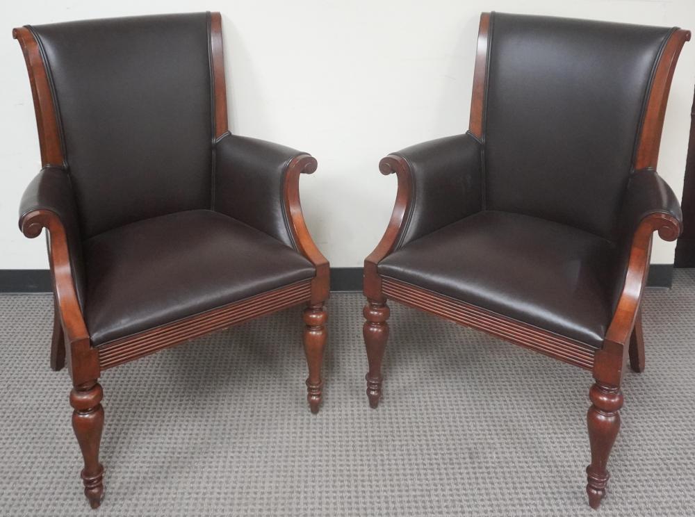 PAIR OF ETHAN ALLEN STAINED FRUITWOOD,