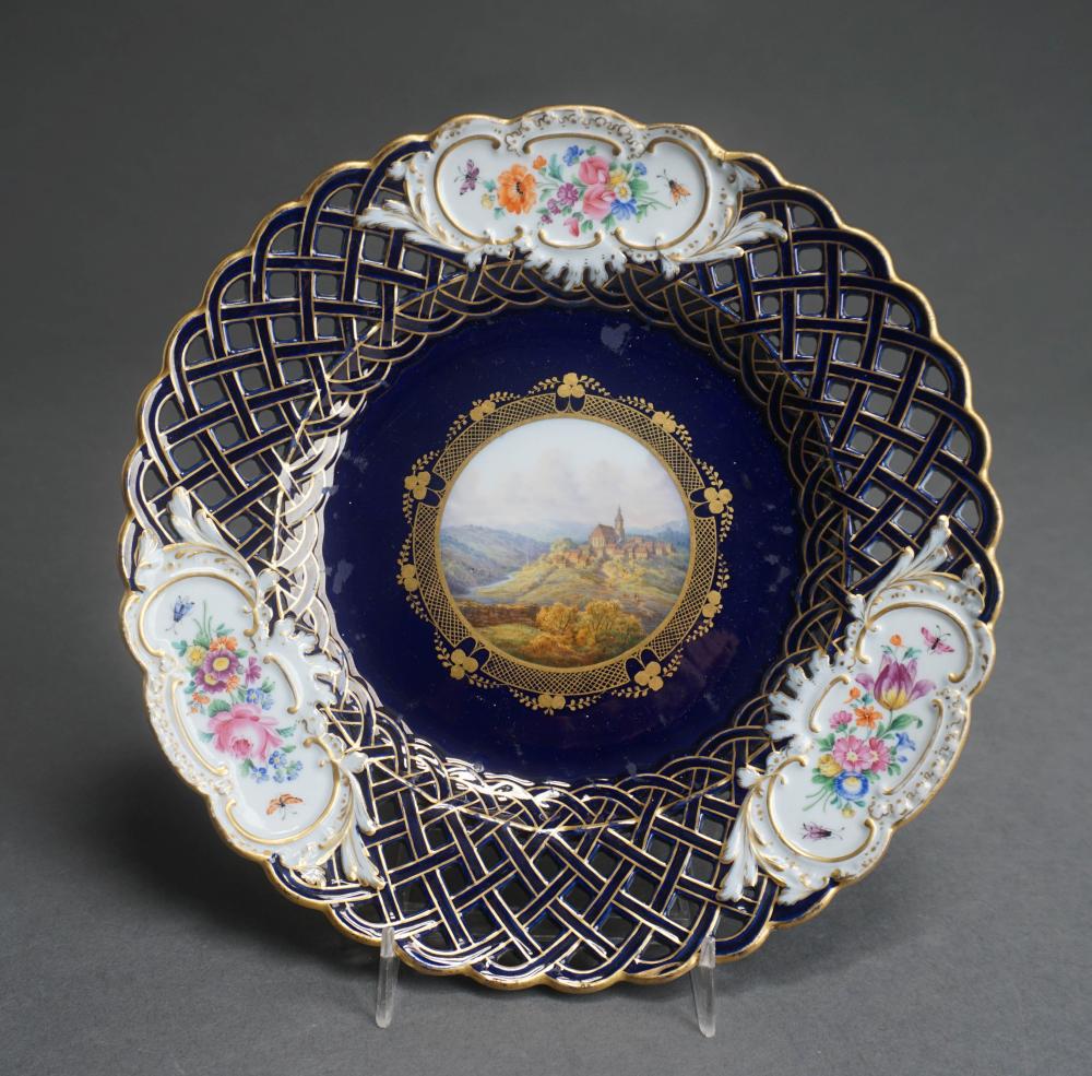 MEISSEN PARTIAL GILT, FLORAL DECORATED