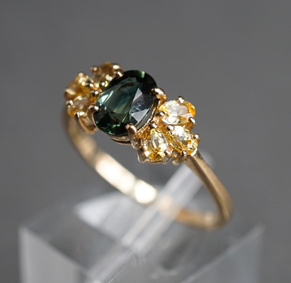 14-KARAT YELLOW-GOLD, GREEN TOURMALINE