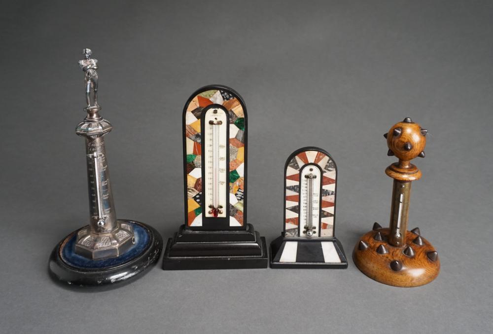 FOUR DESK/TABLE THERMOMETERS, POSSIBLY