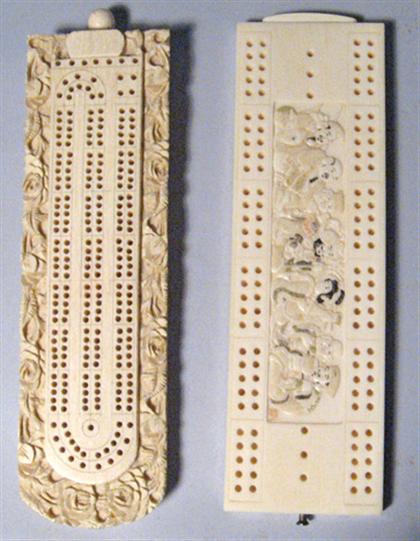 Two Chinese elephant ivory games