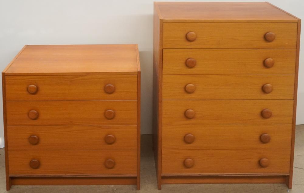 DANISH TEAK VENEER SIX-DRAWER CHEST