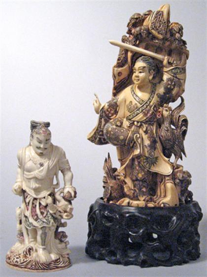 Two Chinese elephant ivory figures 4a279