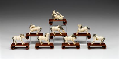 Eight Chinese elephant ivory horse 4a27a