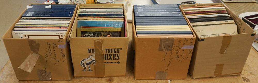 FOUR BOXES OF LP RECORDS INCLUDING 2e58e2