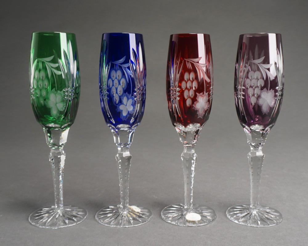 SET OF FOUR CRYSTAL CLEAR HUNGARIAN