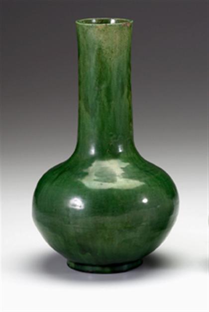 Large Chinese green glazed vase    late