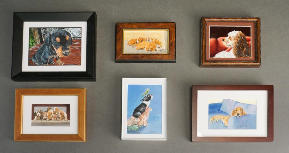 SIX MINIATURE PAINTINGS OF ANIMALS  2e59fb