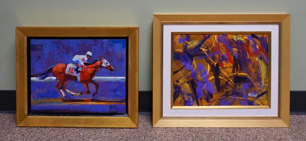 KRAJEWSKI AND METRO, TWO OIL PAINTINGS,