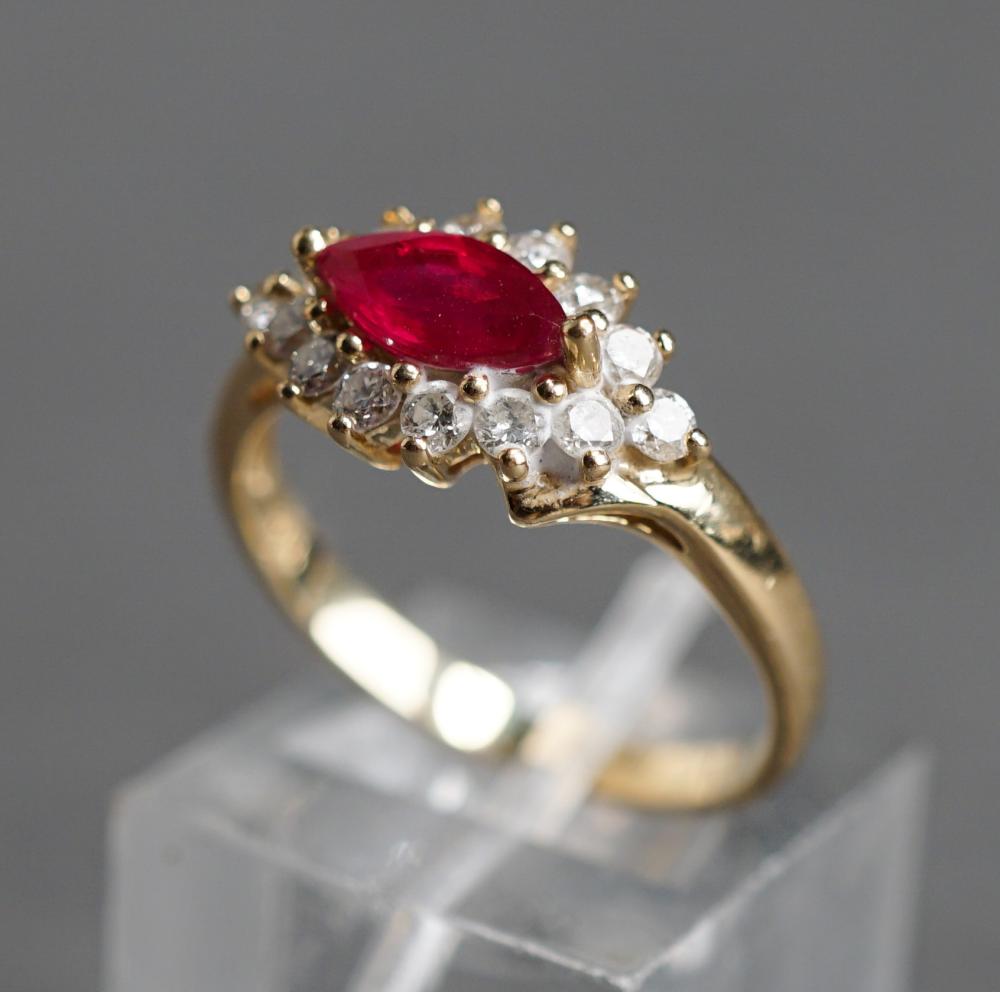 14 KARAT YELLOW GOLD RUBY AND 2e5a32