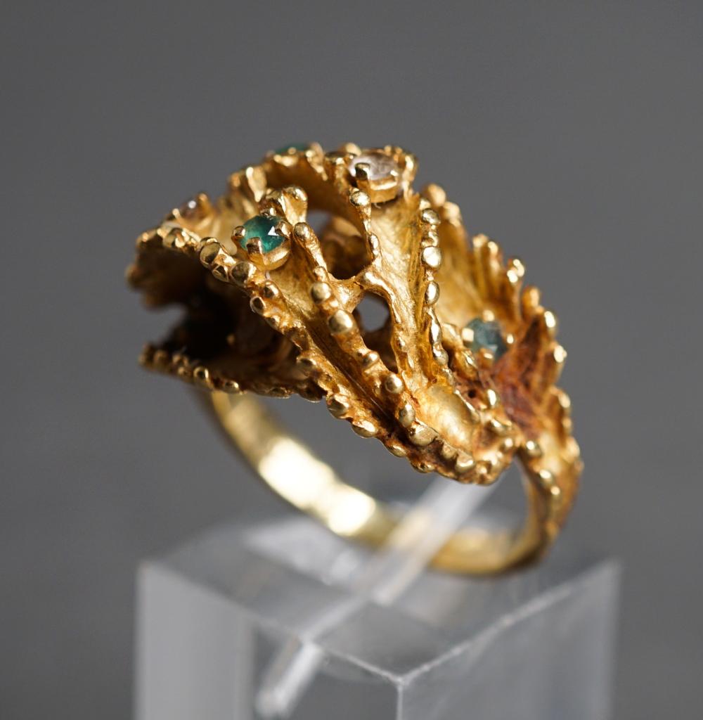 18 KARAT YELLOW GOLD AND SYNTHETIC 2e5a2d
