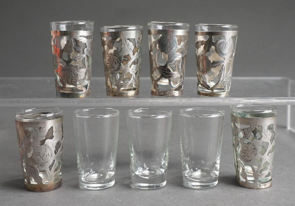 NINE SHOOTER GLASSES AND SIX MEXICAN