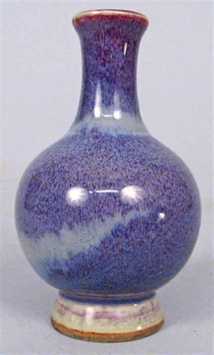 Small Chinese flambe vase    qing