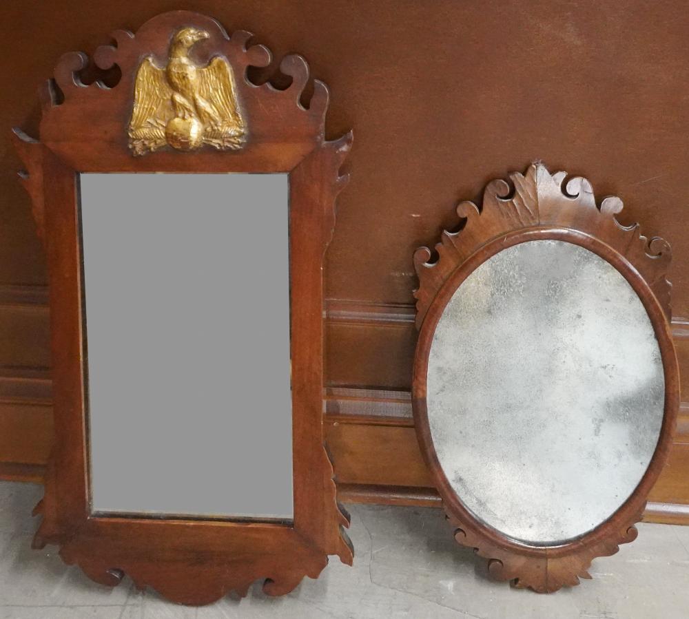 TWO CHIPPENDALE MAHOGANY FRAME 2e5aff