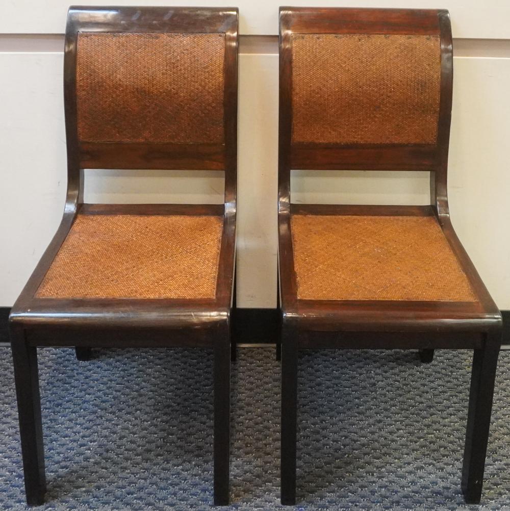 PAIR ROSEWOOD RUSH SEAT AND BACK 2e5b17