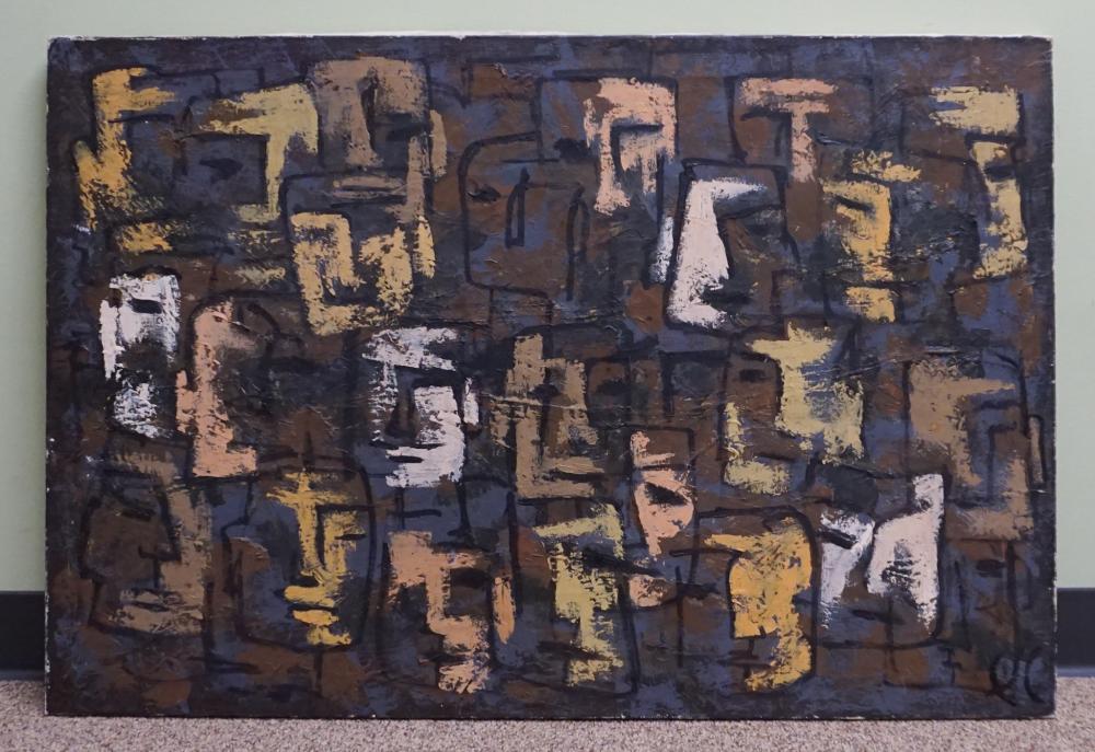 20TH CENTURY SCHOOL, ABSTRACT FACES,