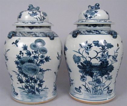 Pair of Chinese export blue underglazed 4a2d4
