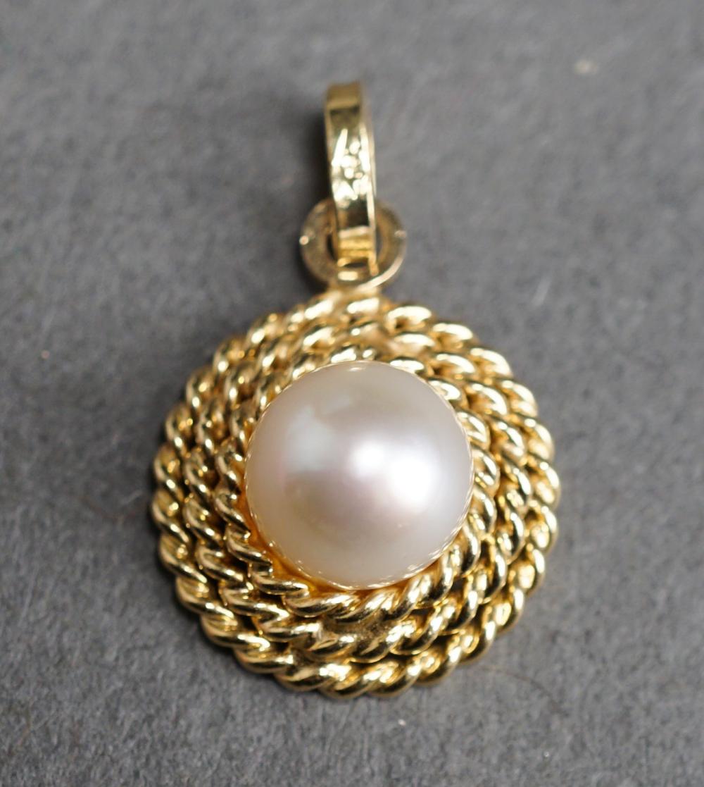 18-KARAT YELLOW-GOLD AND PEARL