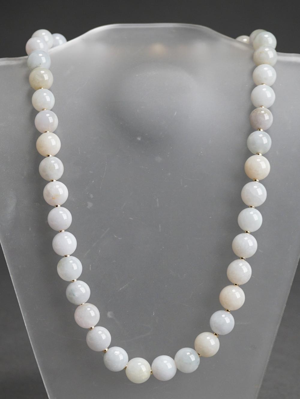 PALE JADE NECKLACE L 23 1 4 INPale 2e5cc6