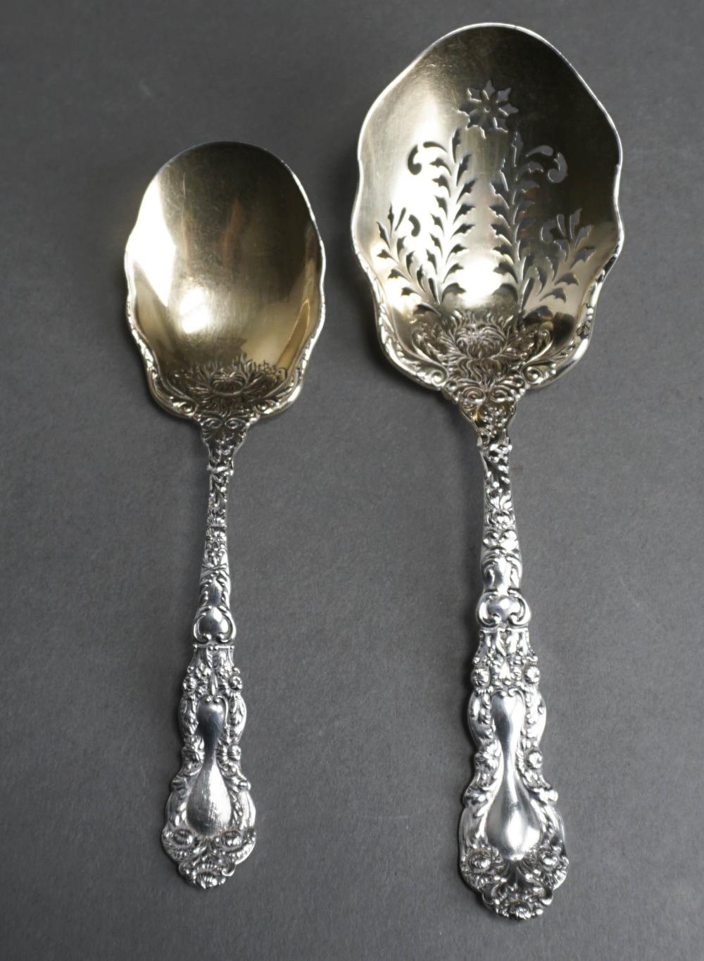 TWO GORHAM PARTIAL GILT STERLING