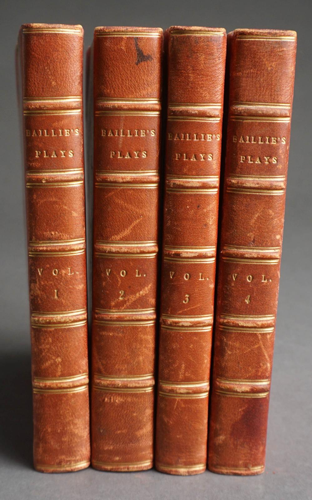 BAILLIE'S PLAYS, FOUR VOLUMES,