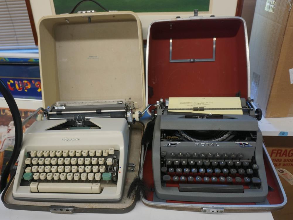 OLYMPIA TYPEWRITER AND A ROYAL TYPEWRITEROlympia