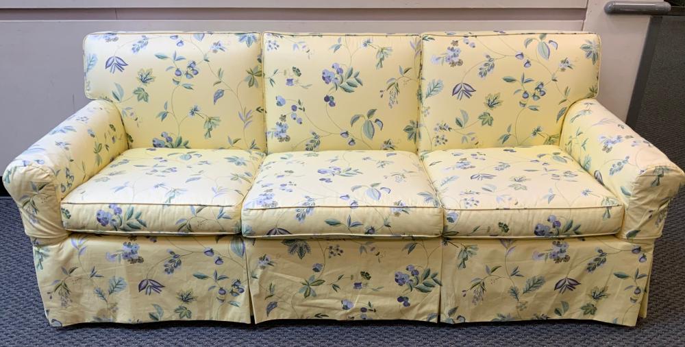 MODERN FLORAL DECORATED UPHOLSTERED